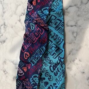 Coach Blue and Purple Graphic Scarf